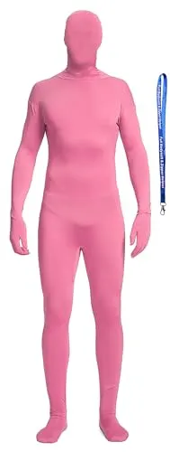 Green Alien Full-Hood Suit in Pink