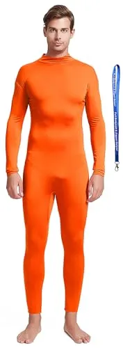 Men's Suit, No Hood, Bare Hands and Feet in Orange