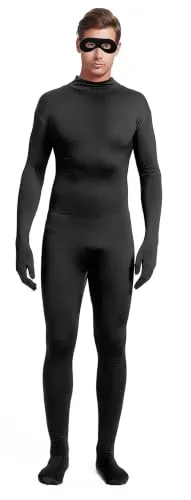 No-Hood Suit with Eye Mask in Black