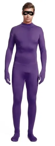 No-Hood Suit with Eye Mask in Dark Purple