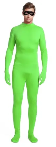 No-Hood Suit with Eye Mask in Lime Green