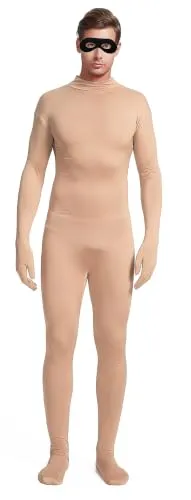 No-Hood Suit with Eye Mask in Nude