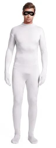 No-Hood Suit with Eye Mask in White