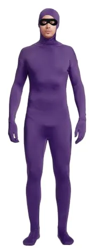 Open-Face Suit with Eye Mask in Dark Purple