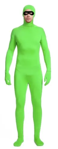 Open-Face Suit with Eye Mask in Lime Green