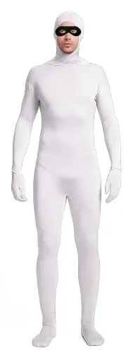 Open-Face Suit with Eye Mask in White